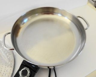  FARBERWARE STAINLESS STEEL ELECTRIC 12 INCH DOME COVER BUFFET SKILLET