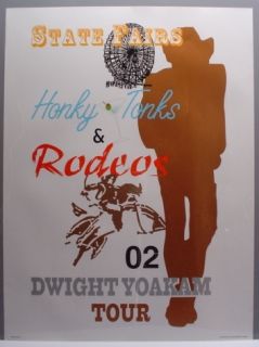 RARE Dwight Yoakam 2002 Tour Poster 18 x 24 Gem Mint