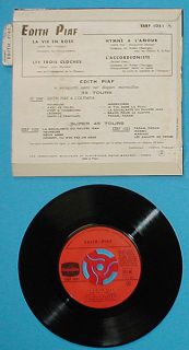 Edith Piaf French EP Columbia 4 Song Vinyl 45 Picture Sleeve La Vie En