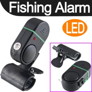 LED Light Electronic Fish Bite Strike Alarm Bell Alert Clip on Fishing
