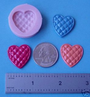 Silicone Heart 7 Polymer Clay Push Mold Candle Soap