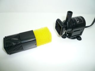in 1 Mini Submersible Water Pump and Sponge Filter
