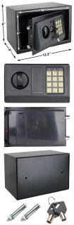 New Black Digital Electronic Safe Box Safety Security Lock Home Office