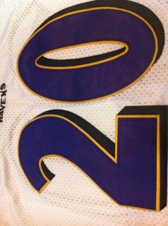 New Ed Reed 20 Baltimore Ravens NFL Stitched Mans Jersey White Size 50