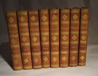 RARE 8 Vol Set Leather Rollin Ancient History 1839 Nice