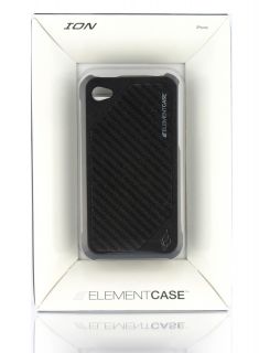 Element Case ion 4 Black with Carbon Fiber Back Plate iPhone 4 4S