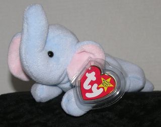 Beanie Baby Blue Peanut Elephant Pachyderm 1995 4062