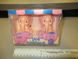 ELMER ELEPHANT 1950s Disney child bubble bath soap figure set Silly
