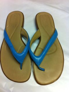 Womens Shoes NEW SZ 10 Leather FLIP FLOP Sandal Montego Bay Club NWOT