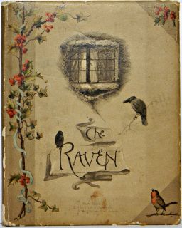 1889 Book The Raven Poem Edgar Allan Poe Sci Fi Goth Occult Magic