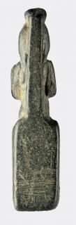 e102 egyptian steatite isis and horus amulet £ 325 a carved dark grey