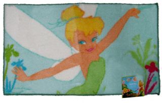 Tinkerbell Disney Fairies Bathroom Childrens Accent Rug Kids Bath Mat