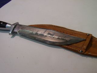 Vintage Old Mexican Bowie Knife 9 1 2 inch s Garcia M Stag
