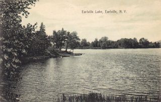 Earlville NY Madison Co Lake Scene Postcard N Y