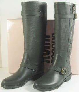 Juicy Couture Emily 6 M Military Green Knee High Rainboots Womens