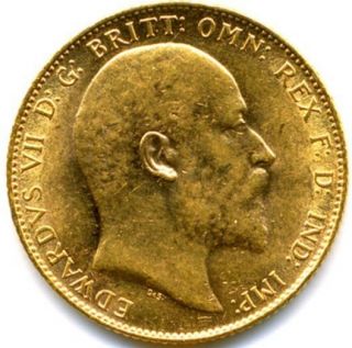 1910 King Edward VII Full Gold Sovereign Lustre