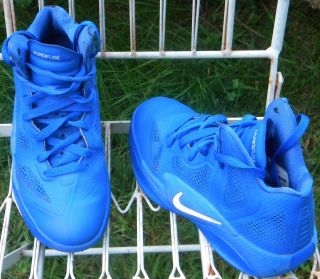 Boys Nike Blue Hyperfuse Basketball Shoes Sneakers 4 Youth