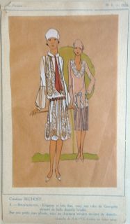 Pochior Fashion Prints from Tres Parisien Magazine 1926 Framed