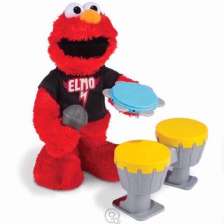 The Rocking and Rolling Elmo Lets Rock Sesame Street Talking Toy