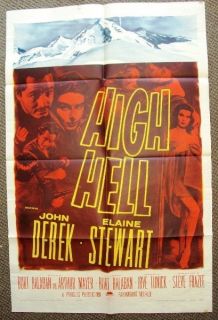  Original 1 Sheet Movie Poster John Derek Elaine Stewart 1958
