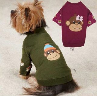 Monkey Business Mock T Shirt Dog Tee East Side Collection XXS XL Pet