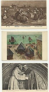 LOT OF 8 Antique ART Postcards Early 1900s mixed lot Monet Millet Hals