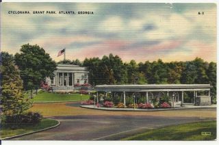 Antique Postcard Grant Park Atlanta Georgia Cyclorama
