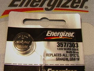 Energizer 357 303 SR44W SR44SW Watch Battery LR44 A76