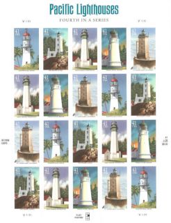 USA Stamps 2007 Pacific Lighthouses Hawaii Alaska Washington Oregon