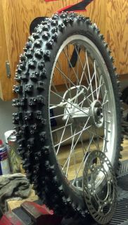 Motorcycle ice tire, ice racing, ice race, studded tire, flat track