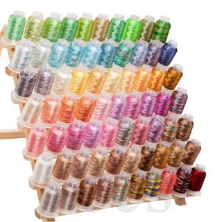 Beautiful Set of 70 Spools Variegated Embroidery Machine Thread
