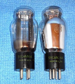 Sylvania 5Z3 Vacuum Tubes  1940s Full Wave Rectifiers with Hanging