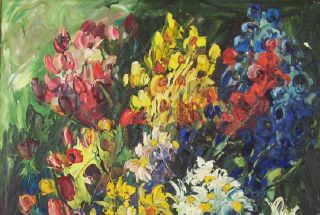 Hungarian Impressionist Floral Still Life by Emeric