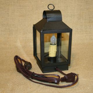 Colonial Brown Electric Lantern Electric Taper Candle Light Country