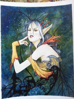 Linda Ravenscroft Original Fairy Painting Fairy Totem