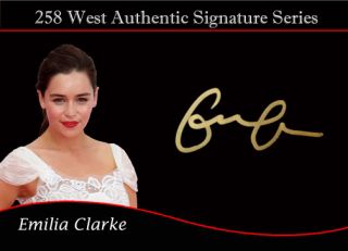 SDCC Emilia Clarke Signed Card Game of Thrones Khaleesi