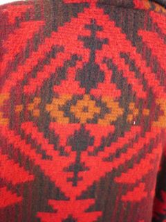  Woolrich Southwest Indian Wool Blanket Jacket L Womens USA Made