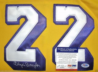 Elgin Baylor Signed Jersey Lakers Auto PSA DNA COA 3A27176