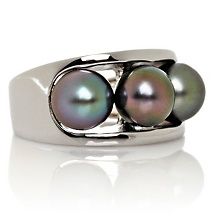 Designs by Turia 8 9mm Colors of Cultured Tahitian Pearl Sterling
