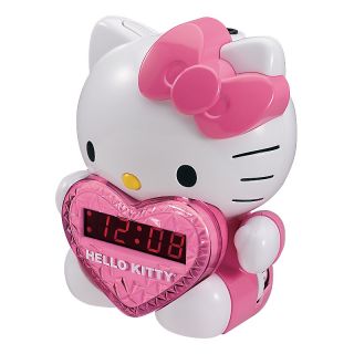 Hello Kitty AM/FM Projection Clock Radio with Battery at