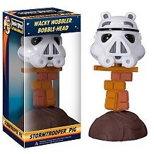 star wars angry birds stormtrooper pig bobble head price $ 12 95