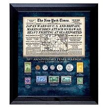 70th anniversary pearl harbor coin and stamp framed set d