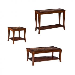 Home Furniture Accent Furniture Tables Cambria Brown Cherry Slate