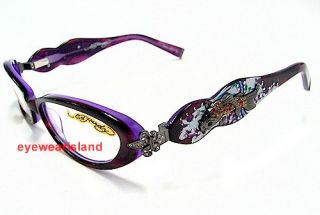 Ed Hardy EHO709 Eyeglasses EHO 709 Lavender Lake Optical Frame