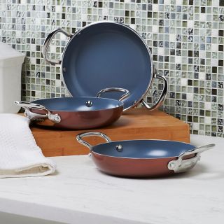 GreenPan™ Elite Copperfused 3 piece Entertaining Glamour Cook at