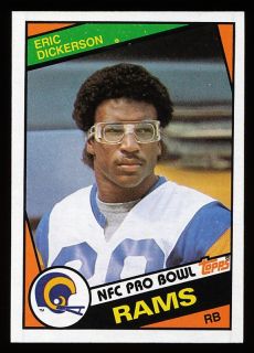 1984 Topps Eric Dickerson Los Angeles Rams Rookie RC 280