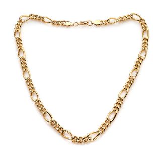 Jewelry Necklaces Chain Mens Goldtone Stainless Steel Figaro
