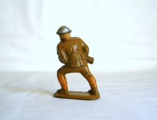 Toy Soldier Auburn Rubber Charging Tommy Gun Early Version USA 1940