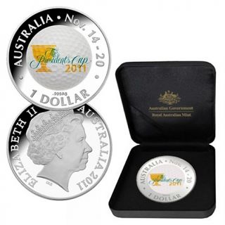 2011 Australian Presidents Cup 1 oz. Silver Dollar Coin at