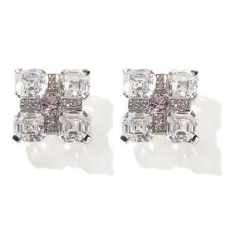 Daniel K 10.58ct Absolute™ Asscher Cut Flower Stud Earrings